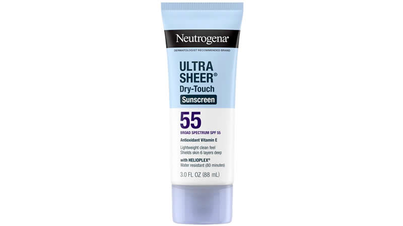 Neutrogena Ultra Sheer Dry Touch SPF 50 lightweight sunscreen