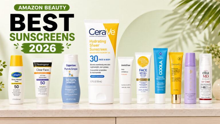 Best sunscreens 2026 Amazon beauty picks including CeraVe, EltaMD, Neutrogena, and Cetaphil