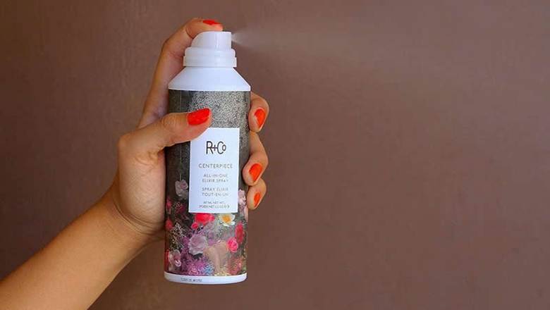 R and Co centerpiece hair elixir spray amazon USA smoothing shine
