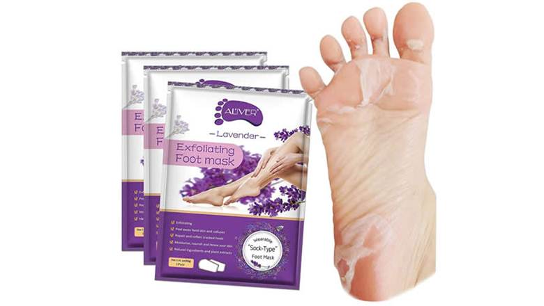 ALIVER Exfoliating Foot Peel Mask for smooth feet