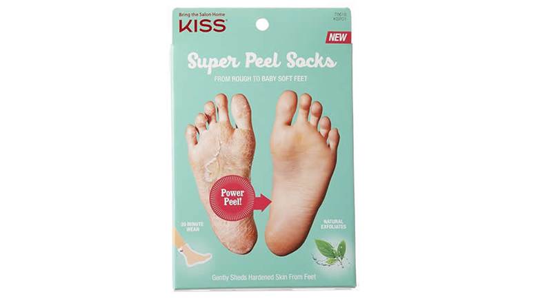 KISS Super Peel Exfoliating Foot Mask for gentle exfoliation