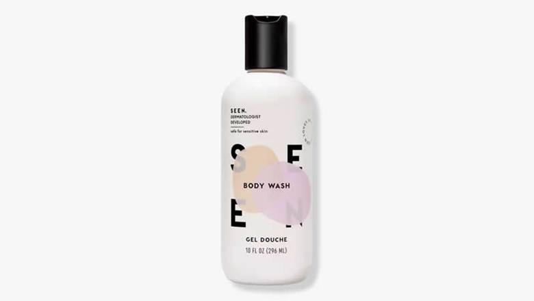 SEEN fragrance free body wash for very sensitive acne prone skin