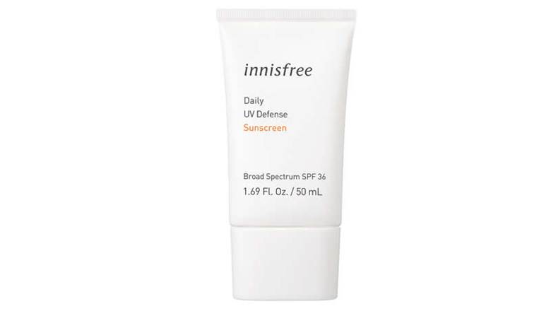 Innisfree Daily UV Defense SPF 36 lightweight Korean sunscreen for daily wear