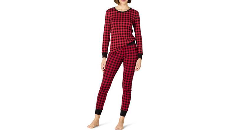 snug fit cotton sleepwear women fitted ribbed pajama set