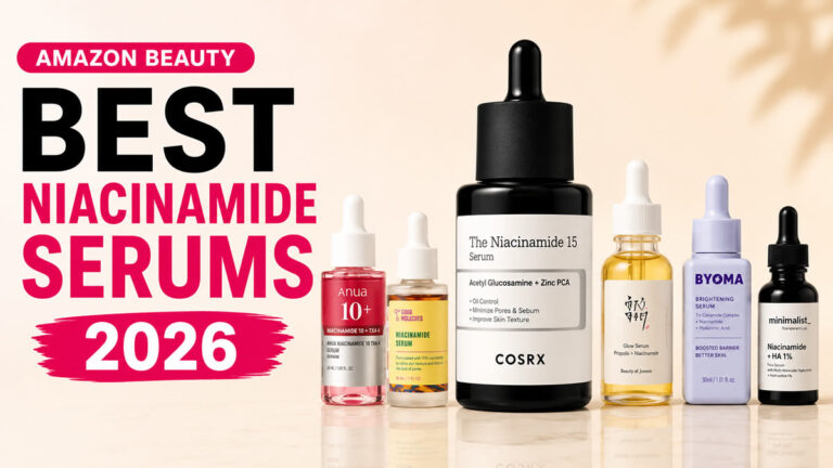 Top niacinamide serums for oily and acne-prone skin including Korean and drugstore skincare favorites for daily use