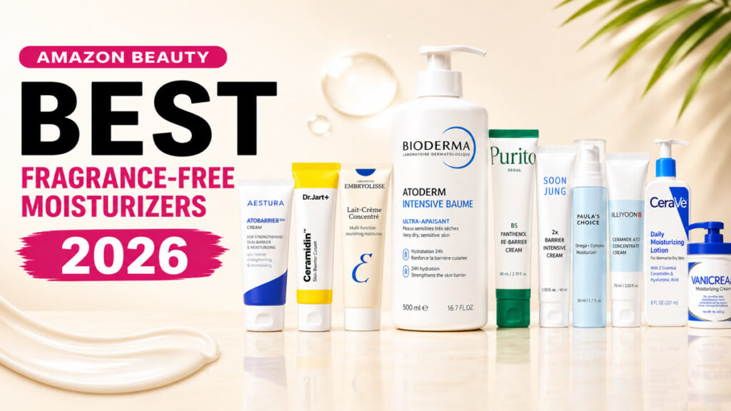 Best fragrance-free moisturizers for sensitive skin in 2026 featuring popular USA skincare products