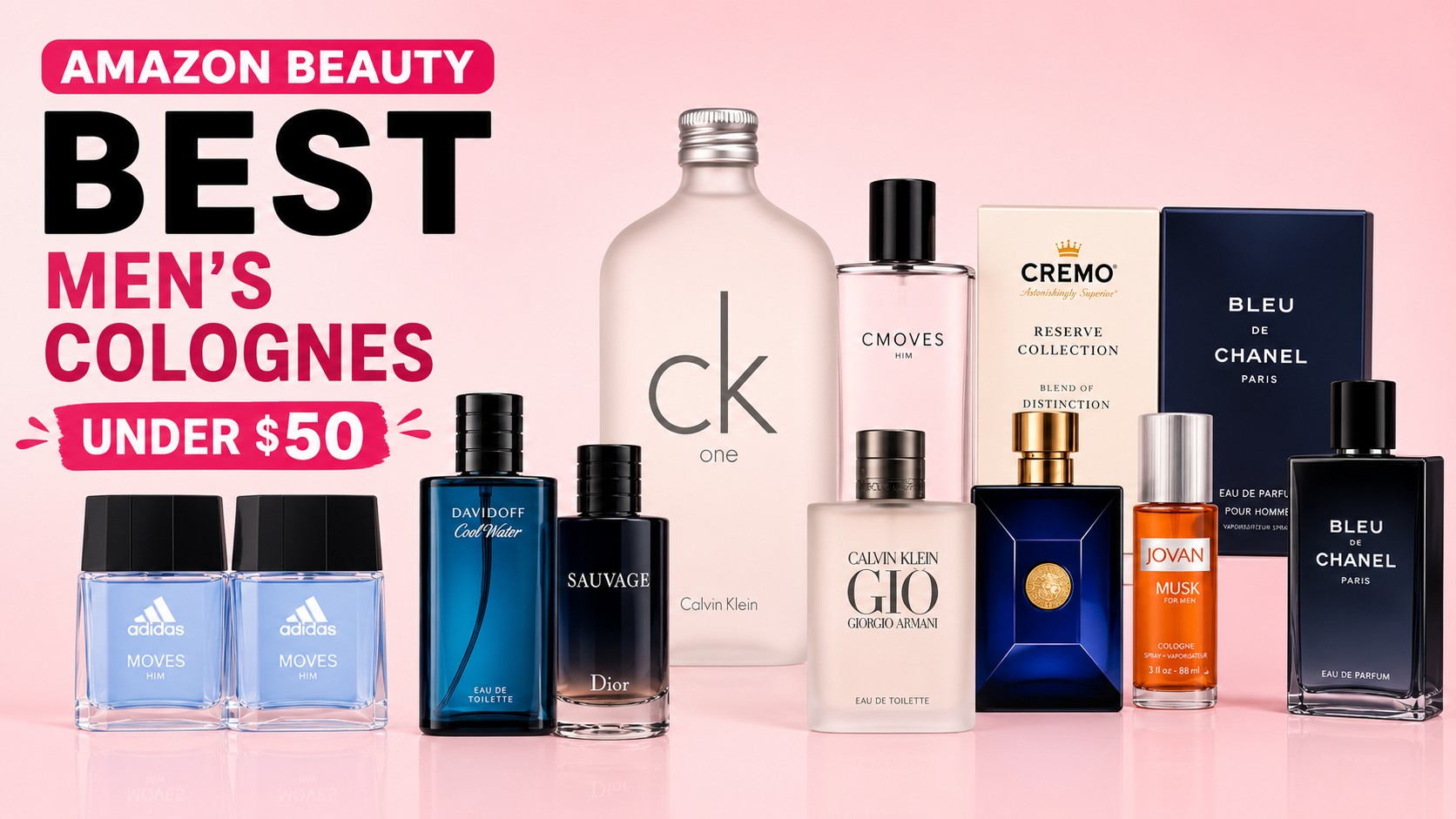 Best men’s fragrances on Amazon in the USA including Dior Sauvage, Bleu de Chanel, and Nautica Voyage