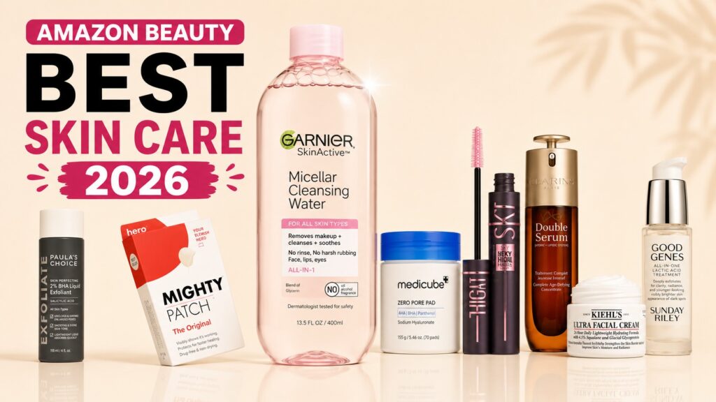 Amazon best-selling facial skin care products USA featuring top skincare essentials women love
