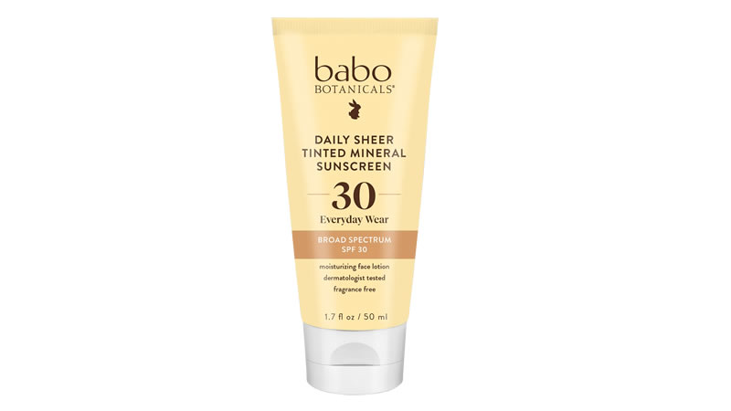 Babo Botanicals Daily Sheer Tinted Mineral Sunscreen Fluid SPF 30 bottle