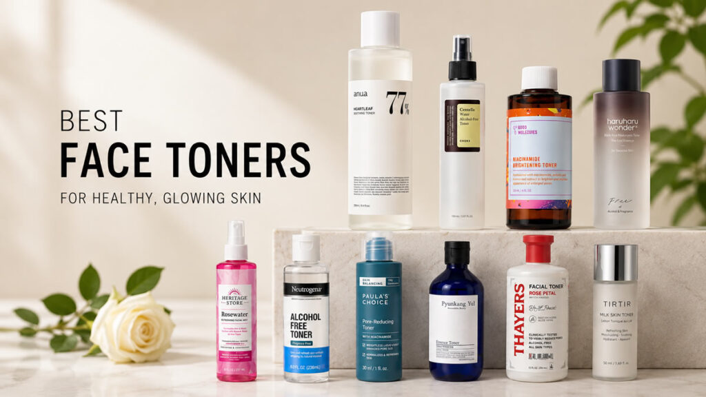 Best alcohol-free toners for sensitive skin on a clean background