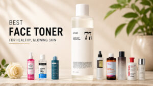 Best face toners for healthy glowing skin featuring Anua, Thayers, Good Molecules, and Neutrogena