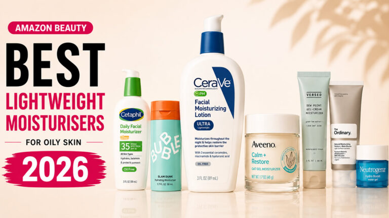 Top lightweight gel moisturisers for oily skin 2026 Amazon finds