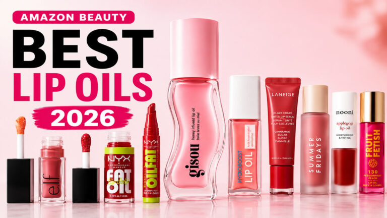 Best lip oils for dry cracked lips in 2026 featuring e.l.f., NYX, Gisou, LANEIGE, NOONI, and other Amazon USA favorites