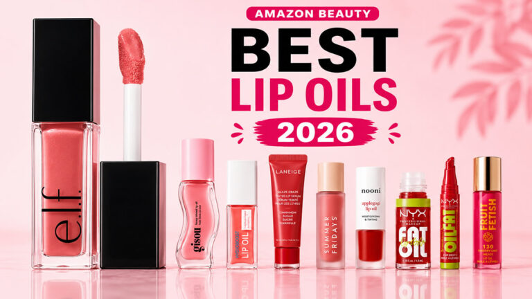 Best lip oils 2026 Amazon beauty picks including e.l.f., NYX, Gisou, and Laneige