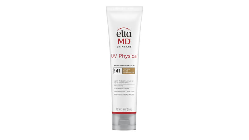 EltaMD UV Physical SPF 41 tinted mineral sunscreen bottle
