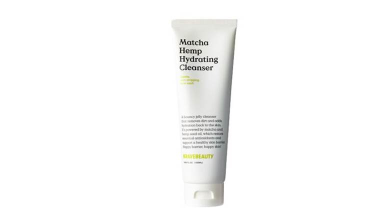 Krave Beauty Matcha Hemp Hydrating Cleanser for dry sensitive skin