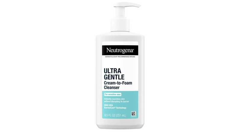 Neutrogena Ultra Gentle Cream to Foam Cleanser for sensitive skin